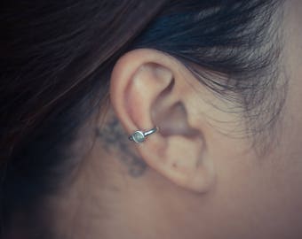 Moonstone Ear Cuff Sterling Silver