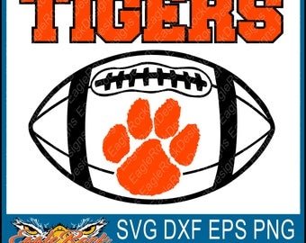 Tigers Football| SVG| DXF| EPS| Png| Cut File| Tigers| Football| Mom| Dad| Sister| Brother| Vector| Instant Download