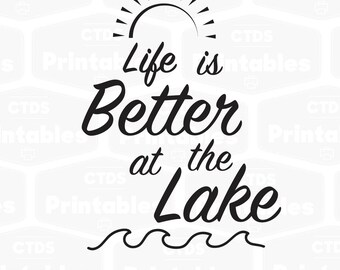 Lake svg | Etsy