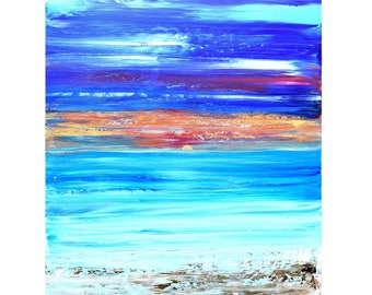 Landscape Paintings, Canvas art, quotes, Sunset, Ocean, Painting, abstract art, artwork,Wall Art, original, artwork, texture, Katey