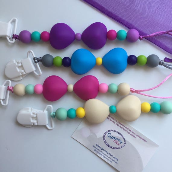 Silicone Pacifier teething clip Easy to clean paci clip