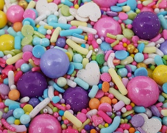 Unicorn sprinkle mix, rainbow sprinkles, unicorn custom sprinkles, cupcake sprinkles, unicorn cake sprinkles, edible birthday sprinkles