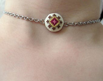 Sheesha Hand Embroidered Choker