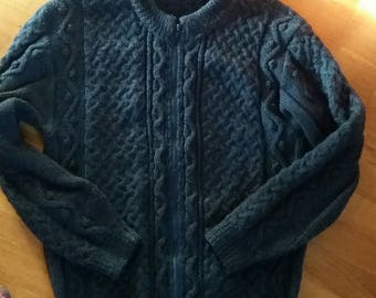 jacket stitch Irish color mottled dark blue jacket