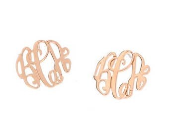 Rose Gold Filigree Stud Earrings - Elizabeth Collection