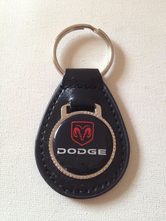 Dodge Logo Keychain Genuine Leather Key Chain