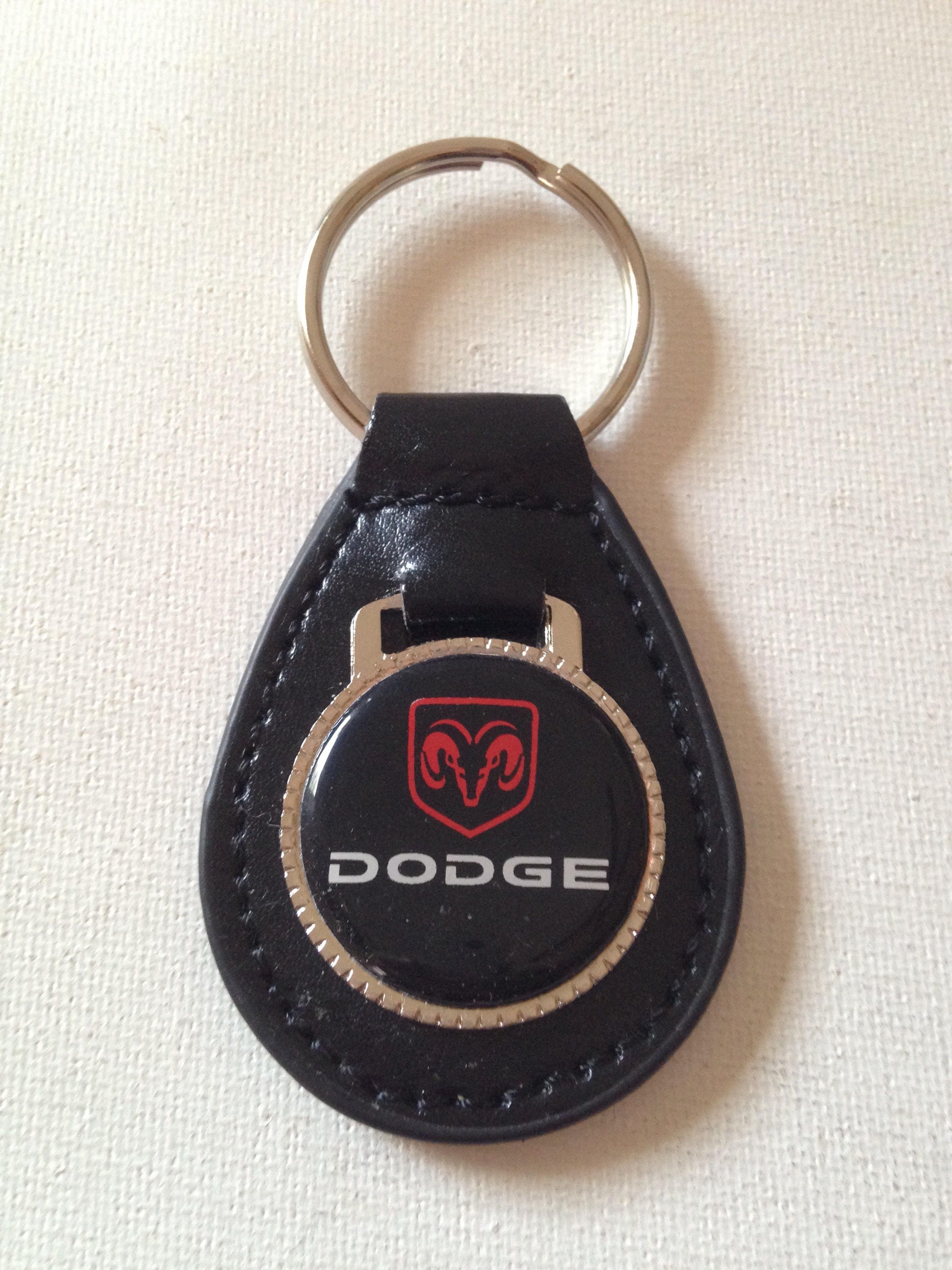Dodge Logo Keychain Genuine Leather Key Chain