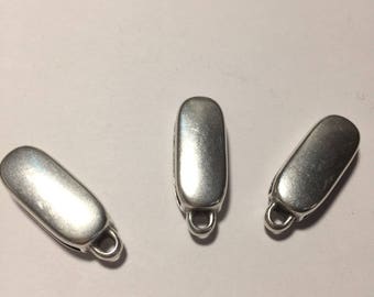 Lot 3 loops for 20 m leather zamac silver bail