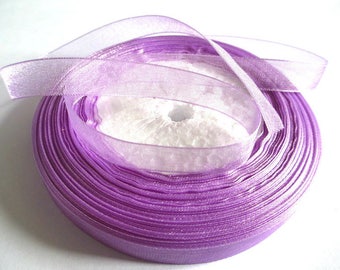 10 m 10mm purple organza Ribbon