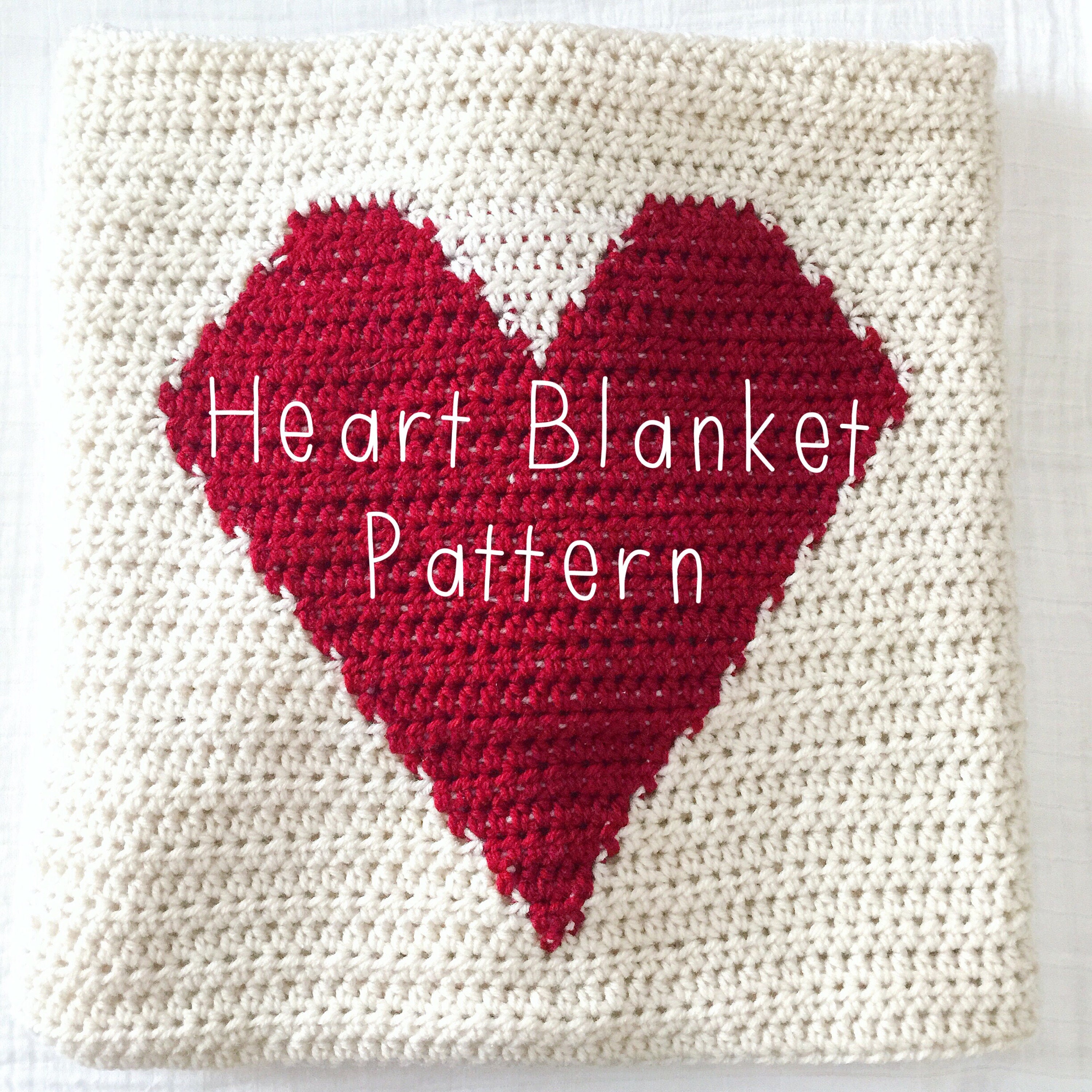 Crochet Pattern Heart Blanket. Crochet Heart Baby Blanket PDF