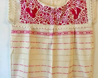 MEXiCAN BLOUSE,made in Oaxaca, Boho Top, hand embroidered Blouse,Telar de Oaxaca, pregnant clothing