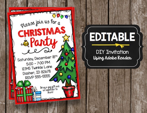 Christmas Party Invitations Free Pdf 3