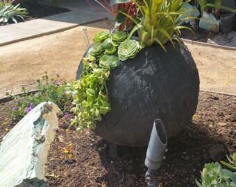 Large Decorative cement garden sphere 22"