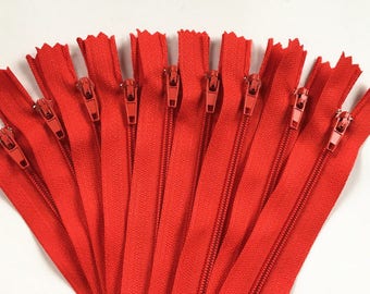 1 rits van 60 cm rood