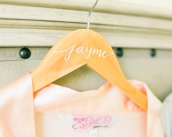 Calligraphy Wedding Hanger // bridal gift // bridal hanger // wedding gift // gift for her // wedding day