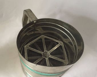 Antique Turquoise Foley Flour Sifter