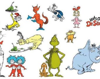 Dr Seuss Characters Rare Vintage Poster