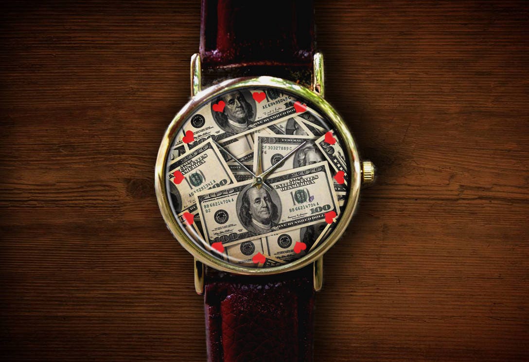 Time is money Watch unisex Watch Leather Bracelet Modern