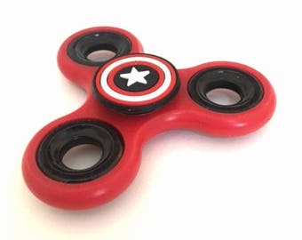 Captain America Fidget Spinner - RED - Finger Spinner - Stress Relief - Captain America