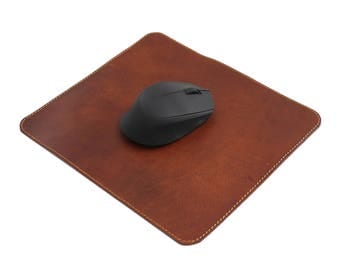 Leather Mouse Pad Real Leather Mouse Mat Leather Mouse Pad JoyToken® - Brown