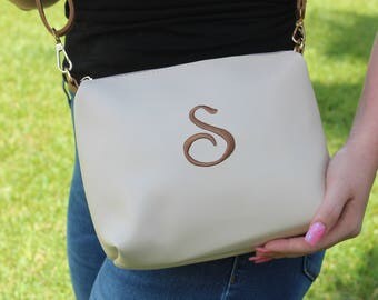 Monogrammed Crossbody - Monogrammed Purse - Personalized Purse - Brown Monogram Purse - Crossbody - Monogrammed Bag - Monogram Purse
