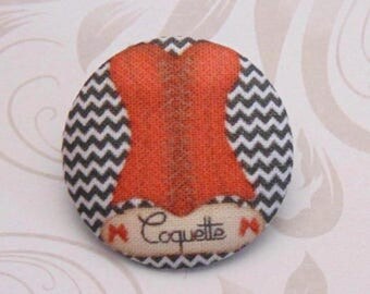 x 1 19mm fabric button flirtatious ref A30