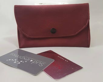 faux Burgundy leather wallet
