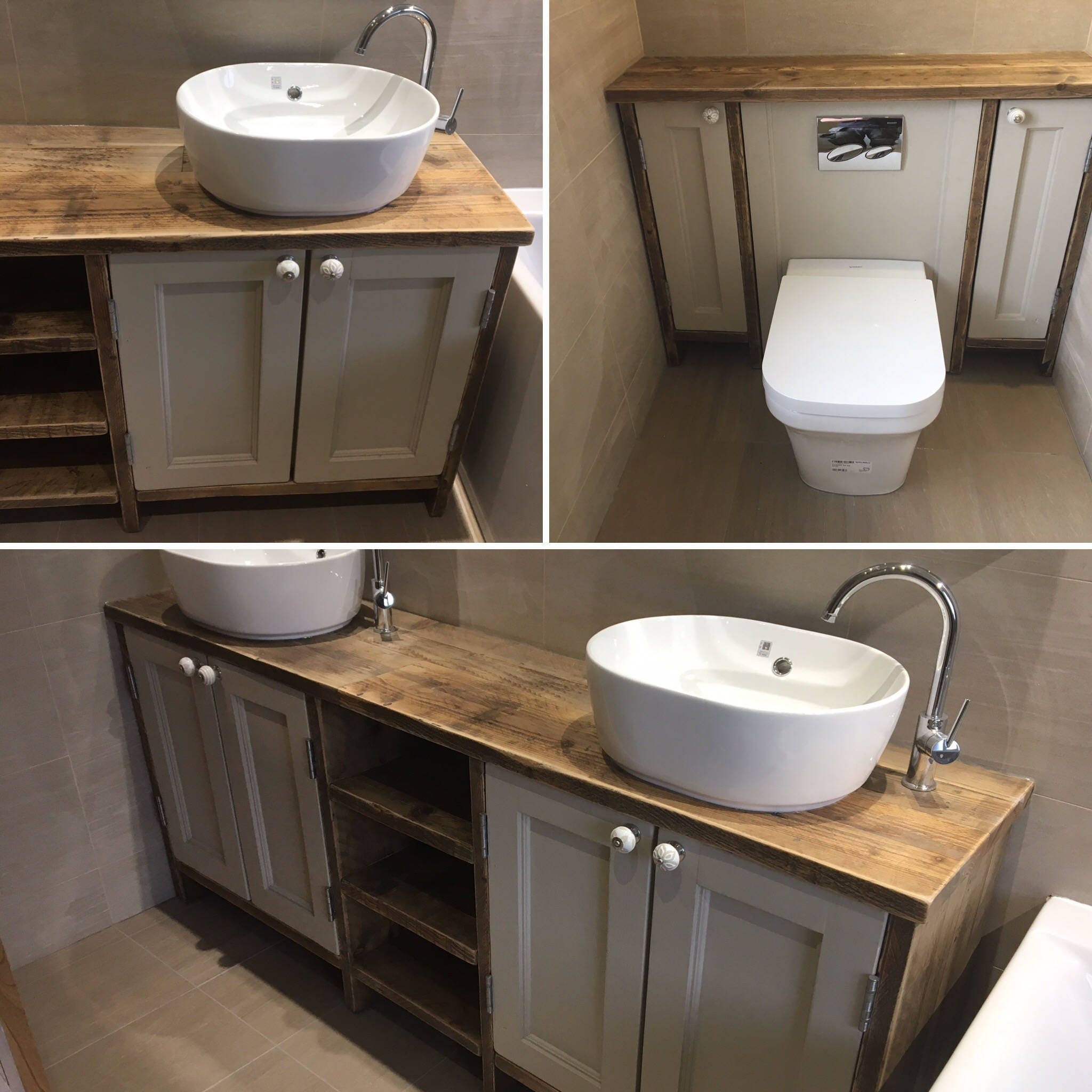 EDINBURGH -Reclaimed wood washstand handmade & bespoke