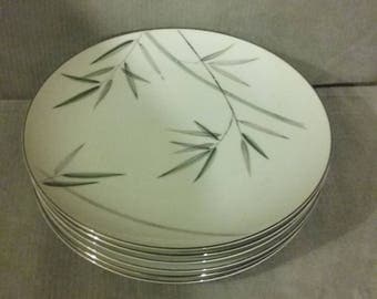 Beautiful Set Of 6 Noritake China #5791 "Bambina" 10 1/2" Plates, Excellent Condition