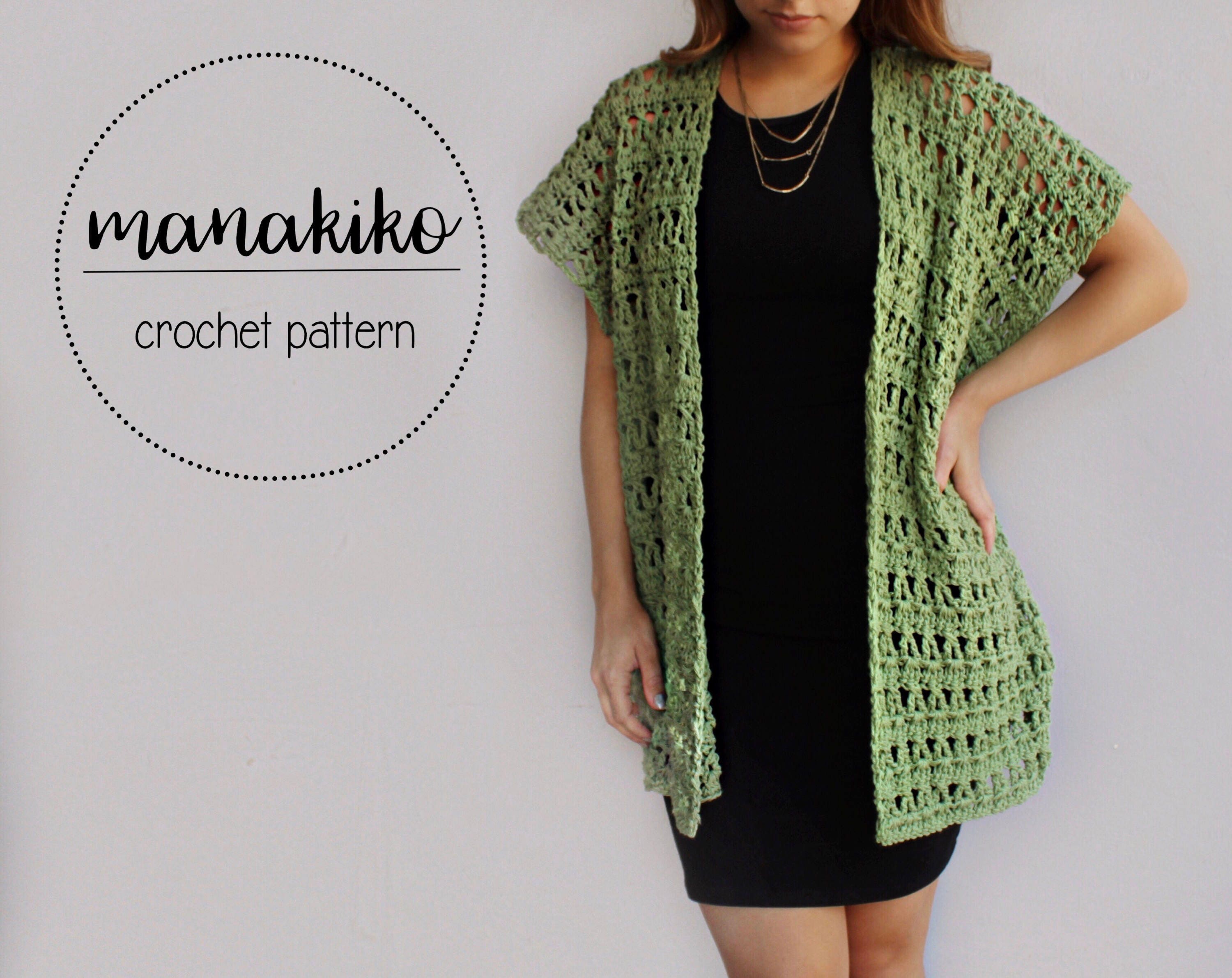 Kihei Kimono Pattern Crochet Pattern Kimono Cardigan