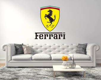 Ferrari sticker | Etsy