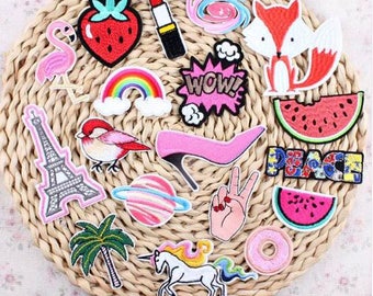 Embroidered Patches - Cool Iron on Applique Patches For Jeans & Clothes - Sew on Patches - Iron on Transfers appliques - Repair Patches