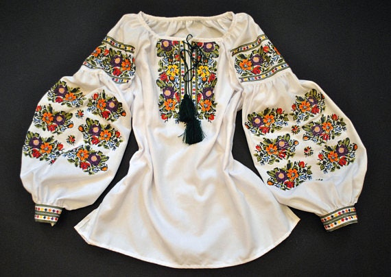 Items similar to Ukrainian blouse vyshyvanka/Vyshyvanka/Peasant blouse ...