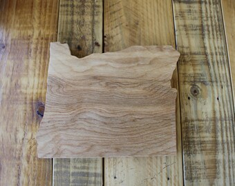 Hand Crafted Wooden Oregon State Outline