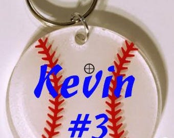 Baseball Keychain, Baseball Acrylic Keychain, Key Chain, Keychain, Custom KeyChain, Baseball, Sport, Personalized Baseball Ball Keychain