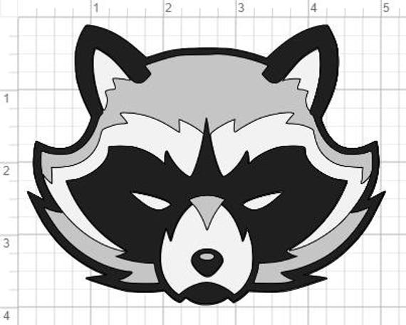 Download Raccoon Face Design SVG PDF EPS Dxf & Studio 3 Cut Files