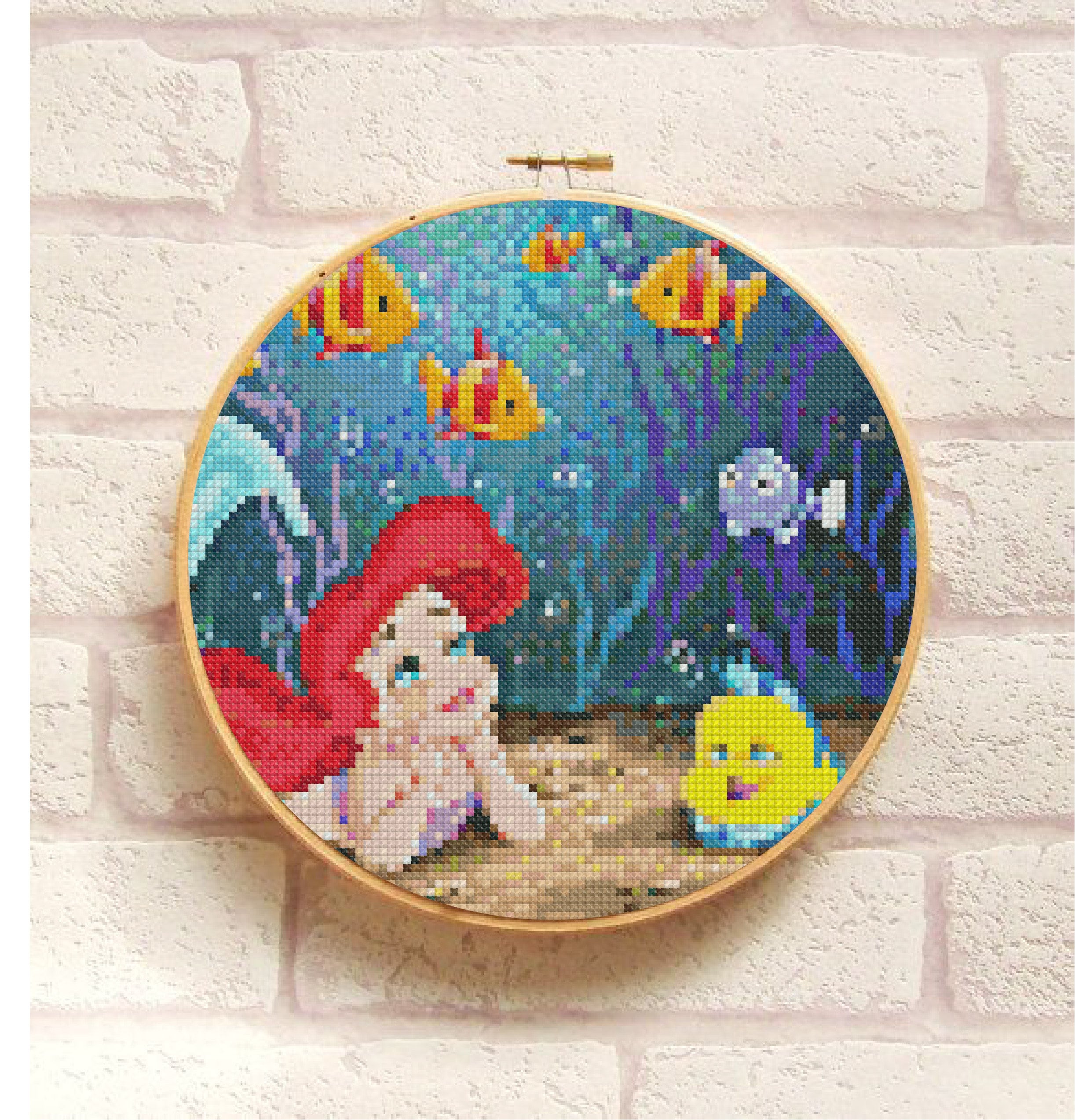 ARIEL The Little Mermaid Cross Stitch Pattern PDF Embroidery