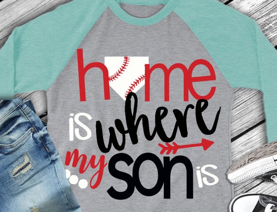 Download Baseball mom svg baseball svg Home is where my son is
