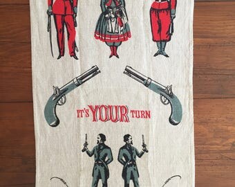 Vintage Tammis Keefe Tea Kitchen Towel - It's Your Turn to do the Dishes!