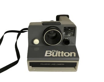 Vintage Polaroid The Button Grey SX-70 Instant Film Camera Works