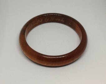 Anniversary Sale Vintage Huppke Maple Walnut Bangle