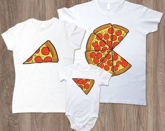 dad and baby pizza shirts