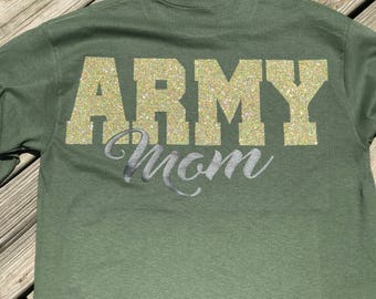 Military Mom Print 12x12 with Footprints and Boots
