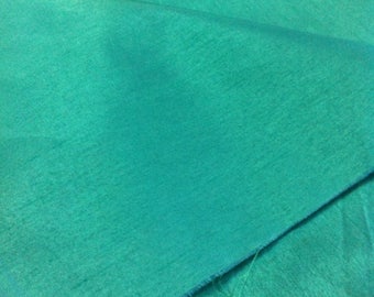 Pure Silk Fabric- Teal Dupioni Silk Fabric, Varanasi Silk fabric, Silk Fabric By The Yard,Indian fabric, Indian Silk Fabric