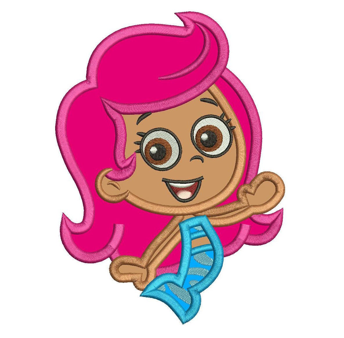Molly Bubble Guppies Applique Design 3 sizes instant download