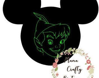 Mickey Head Peter Pan SVG