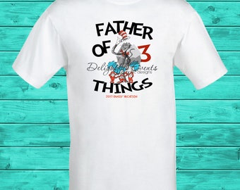 Cat in the Hat with Things Personalized Iron On Transfer Design