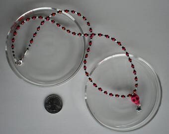 BLK + PINK SKULL bead necklace iridescent seed stone hematite star