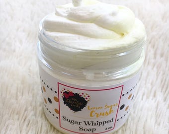 Sugar Whipped Soap, Body Washes, Fluffy Whip, Emulsified Scrub, Lemon Sugar Crush, Whipped Soap, Bath and Body, Skincare, Moisturizer, Soap