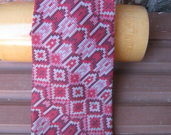 Mid Century Sears Tie- Southwestern woven tapestry pattern